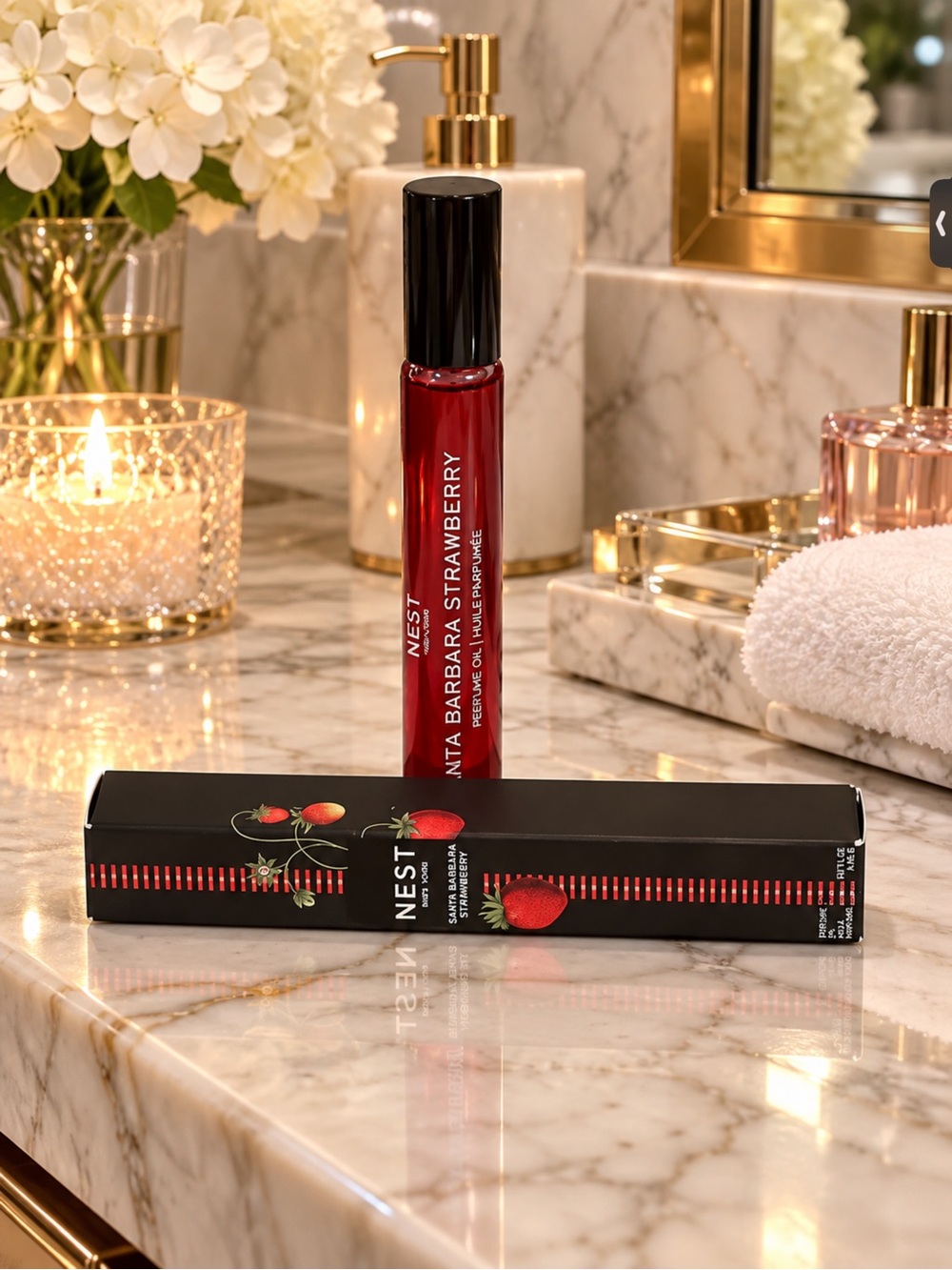 NEST Fragrances Santa Barbara Strawberry Lip Gloss Rollerball - Red